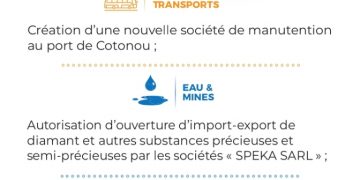 Bénin : Grandes lignes du Conseil des Ministres du 30 Novembre 2022