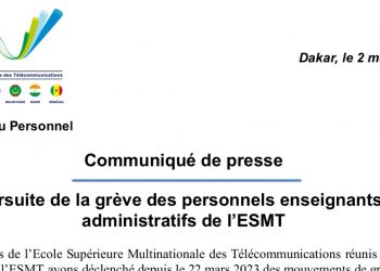 Sénégal : Le personnel enseignant et administratif de l’ESMT en grève pour 72 heures