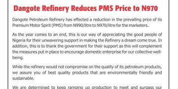 Nigéria : La Raffinerie Dangoté apporte une bonne nouvelle aux commerçants