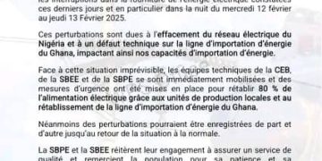 Bénin : Les raisons de la coupure du courant dévoilées