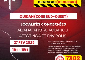 Bénin : La SBEE annonce des perturbations dans plusieurs localités ce jeudi