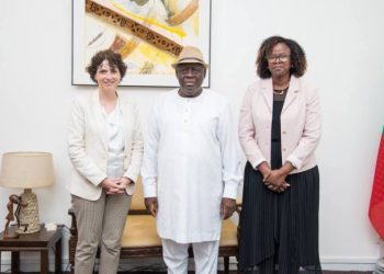 Bénin : l’Ambassadrice Tina Guthrie en audience chez Louis Vlavonou