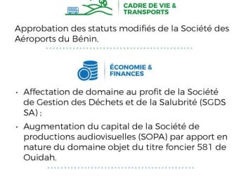 Bénin : Compte rendu intégral du Conseil des Ministres du Mercredi 30 Juillet 2025