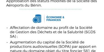 Bénin : Compte rendu intégral du Conseil des Ministres du Mercredi 30 Juillet 2025