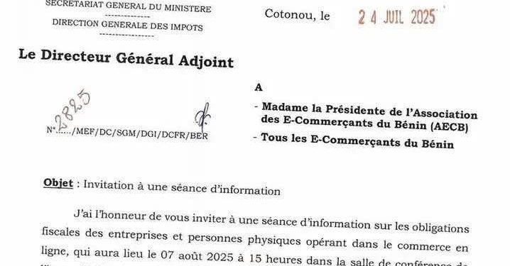Bénin : La Direction des Impôts initie une importante réunion sur le commerce en ligne