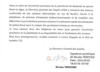 Bénin : La DGI s’active pour une meilleure accessibilité du Quitus Fiscal en ligne