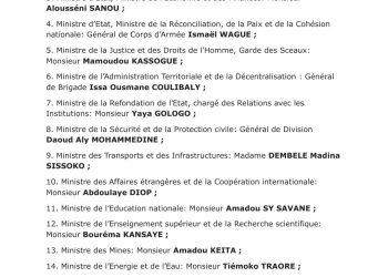 Mali : Goïta remanie son gouvernement