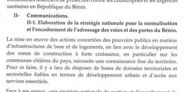 Bénin : Compte rendu du Conseil des Ministres du 22 avril 2026