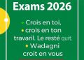 Bénin : Le Président Wadagni s’adresse aux candidats au BEPC 2026